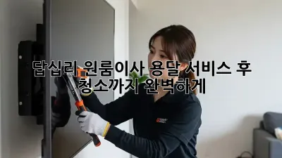 답십리 원룸이사? 용달 서비스 후 청소까지 완벽하게!